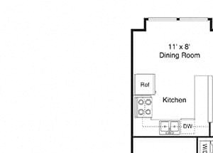 C1 floorplan at Loma Vista Apartments in Las Vegas